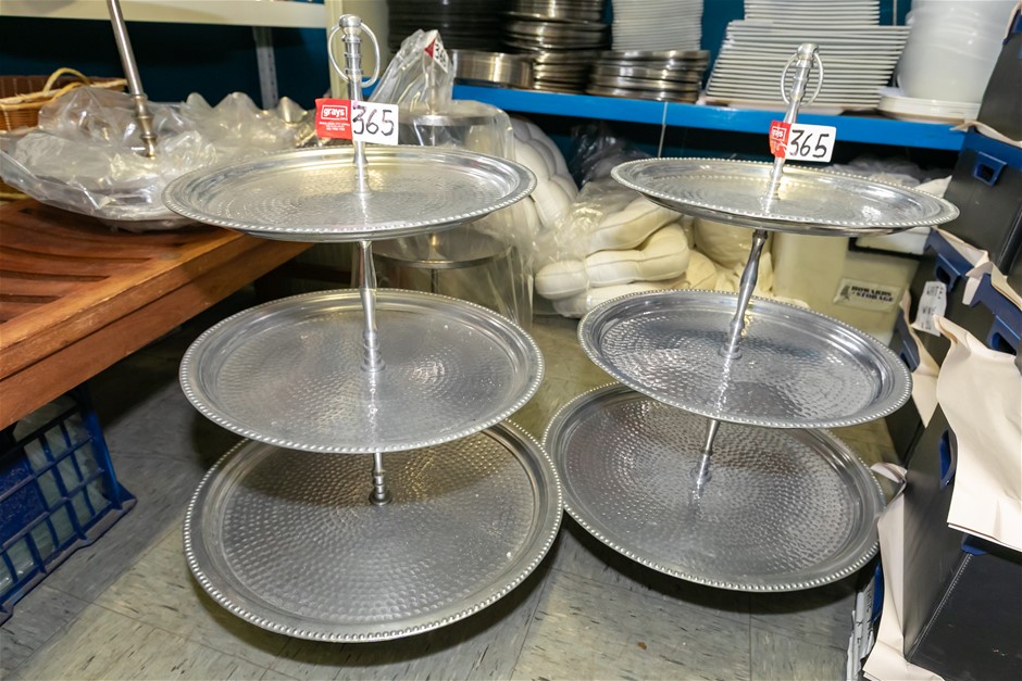 Three Teir Serving Platers x2