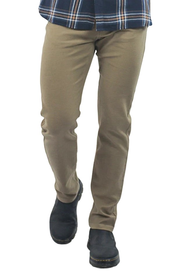 JACHS Men's Loopback Pants, Size 30x32, 75% Cotton, Dark Khaki.