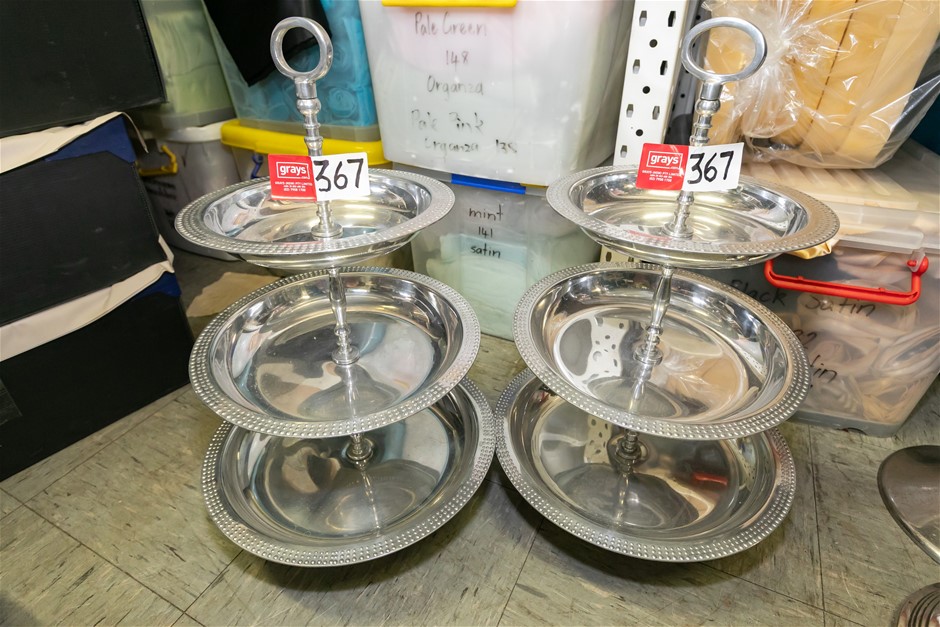 Three Teir Serving Platers x2