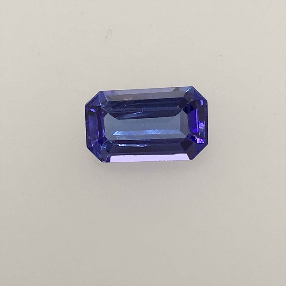 2.17ct One Stone Tanzanite Emerald Cut