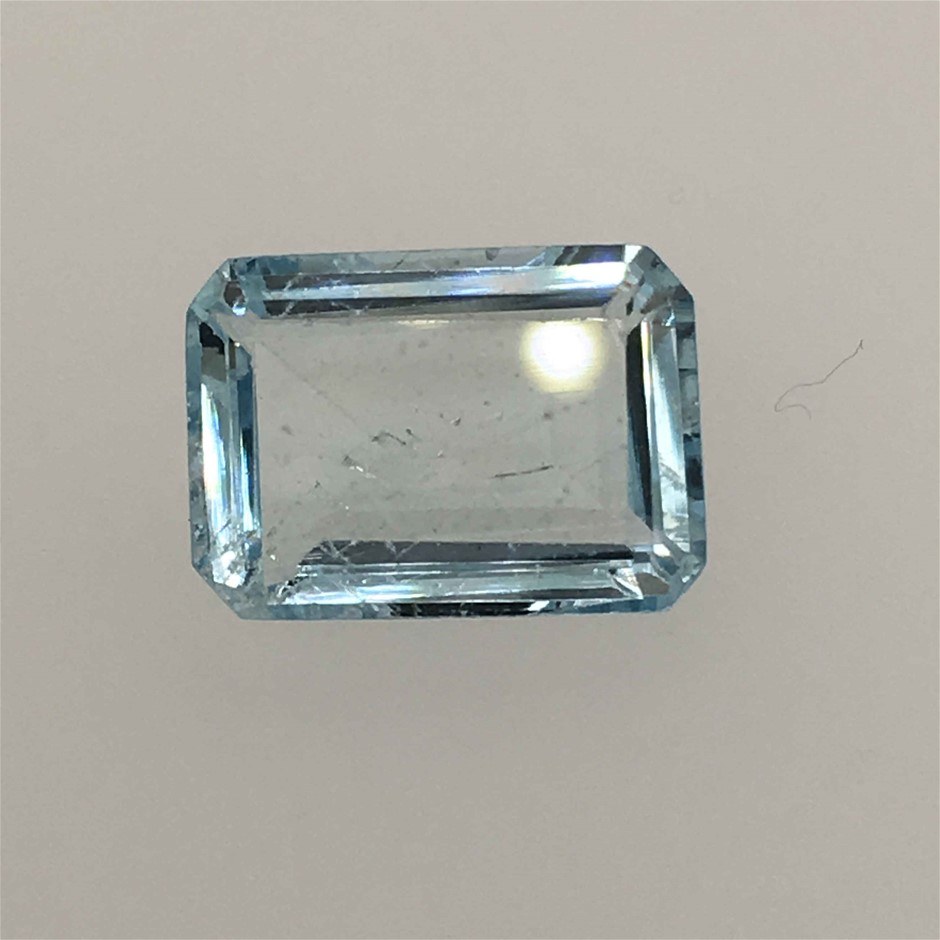 2.88ct One Stone Loose Natural Aquamarine Emerald Cut