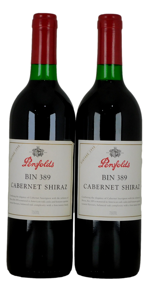 Penfolds Bin 389 Cabernet Shiraz 1998 (2x 750mL) SA.