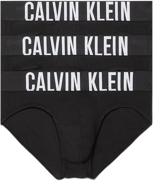 CALVIN KLEIN Men's Intense Power Cotton 3 Pack Briefs, Black, XS