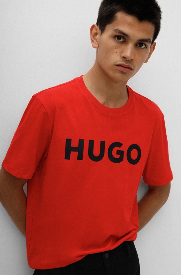 HUGO Men's Dulivio T-Shirt, Red, Size XXL