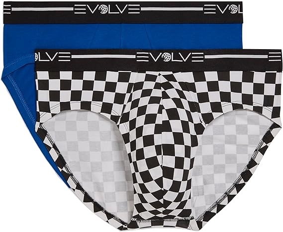 2(X)IST Evolve Men's Cotton Stretch No Show Brief Underwear Multipack, Size