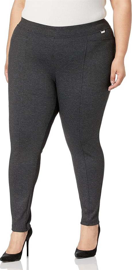 CALVIN KLEIN Women's Birdseye Compression Pant, Black, Large