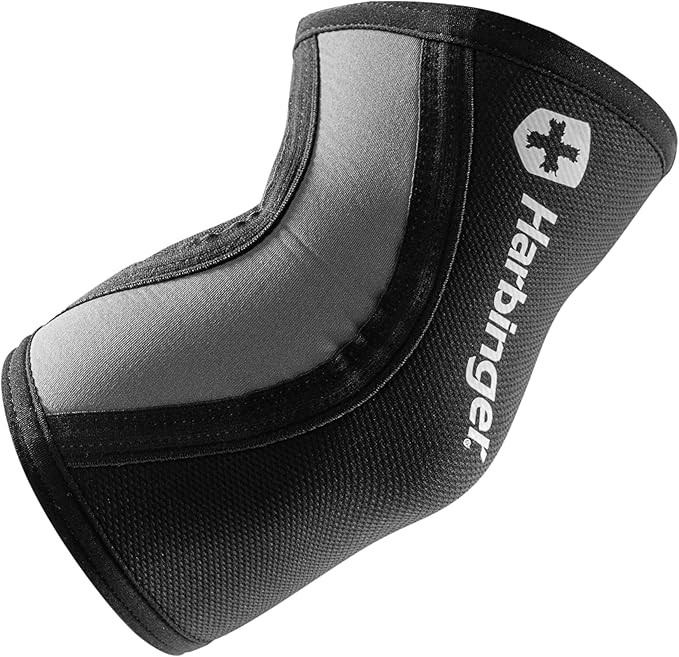 HARBINGER Pro Elbow Sleeves, Black, 4mm, Size L