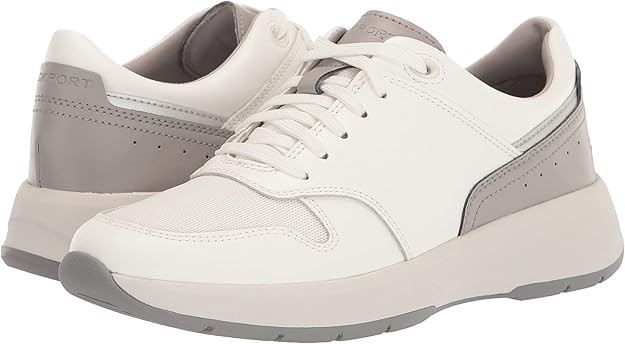 ROCKPORT Women's Trustride Laceup Sneaker - White Leather, Size US 6