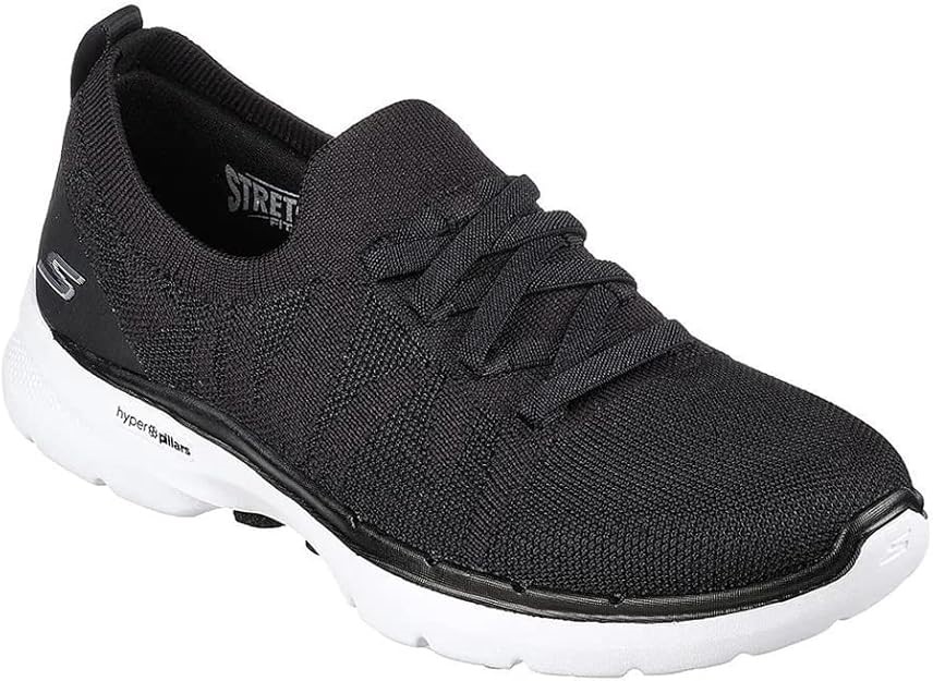 SKECHERS Women's Gowalk 6 - Pristine Sunset Slip-On Sneaker, Black, Size 6