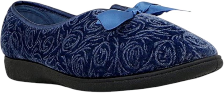 GROSBY Women's Viola Slipper, Blue, Size 6