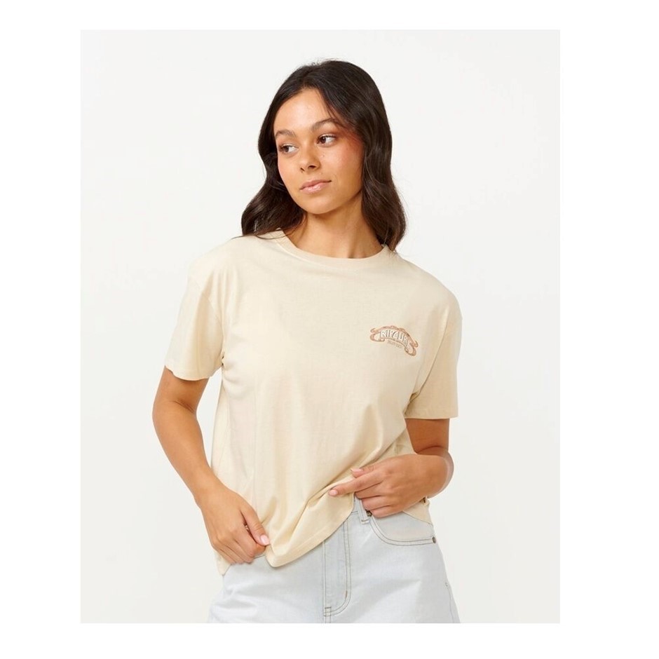 RIP CURL Women's Shirt Beach Party Relaxed Tee - Off White, Size S Buyers