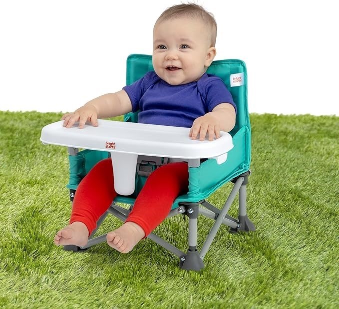 Bright Starts Pop 'N Sit Portable Booster, Indoor/Outdoor Use, Floor Seat w