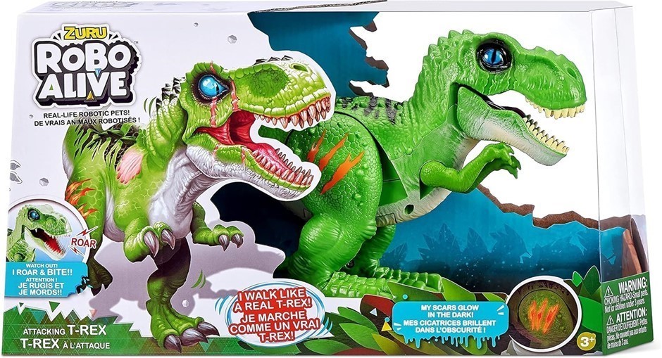 ROBO ALIVE Robotic T-Rex with Slime Assorted, Green