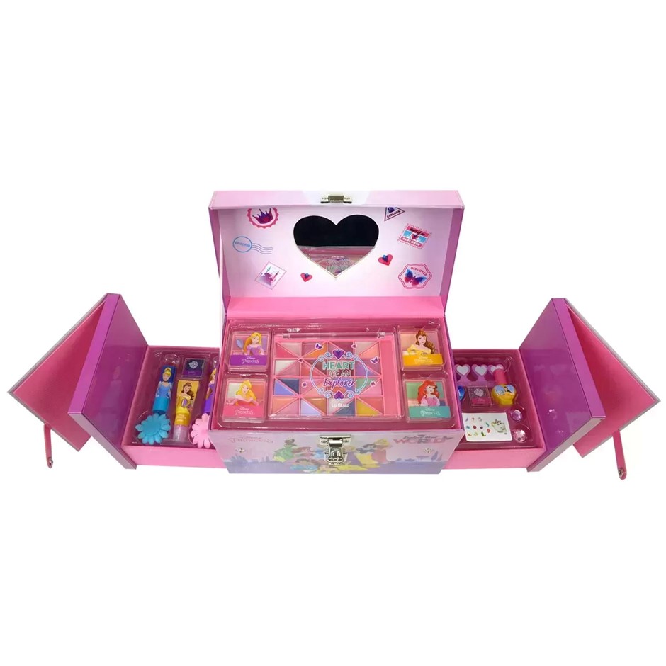 DISNEY PRINCESS 74pc Make Up Station Beauty Case Assortment. NB: Not in ori