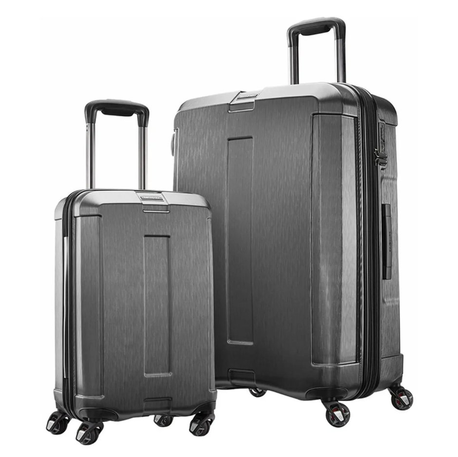 SAMSONITE 2 Piece Carbon Elite 2.0 Expandable Hardside Luggage, Grey. NB: U