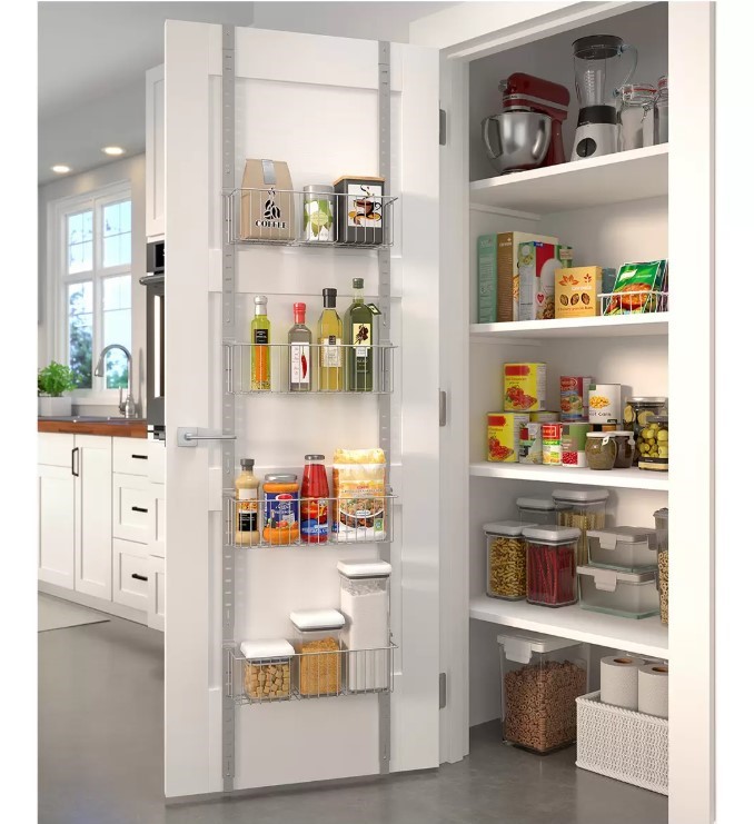 2 x RICHELIEU Door Organiser, Chrome (Fits Door Thickness 3.5 cm Or 4.4 cm)