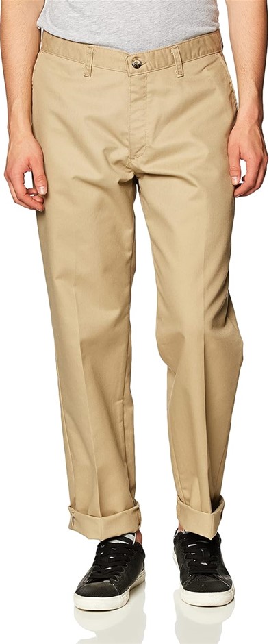 LEE Men's Total Freedom Relaxed Pant, Size 42x34, Khaki, 104283032. Buyers