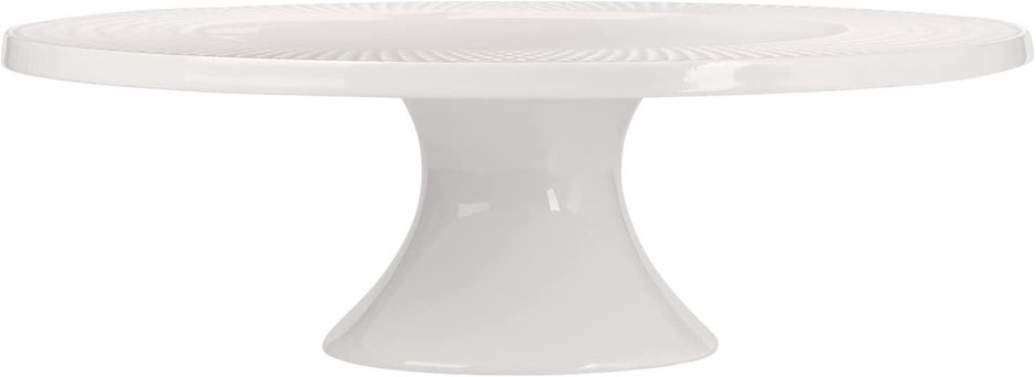 MAXWELL & WILLIAMS White Basics Diamonds Footed Cake Stand, 30cm.