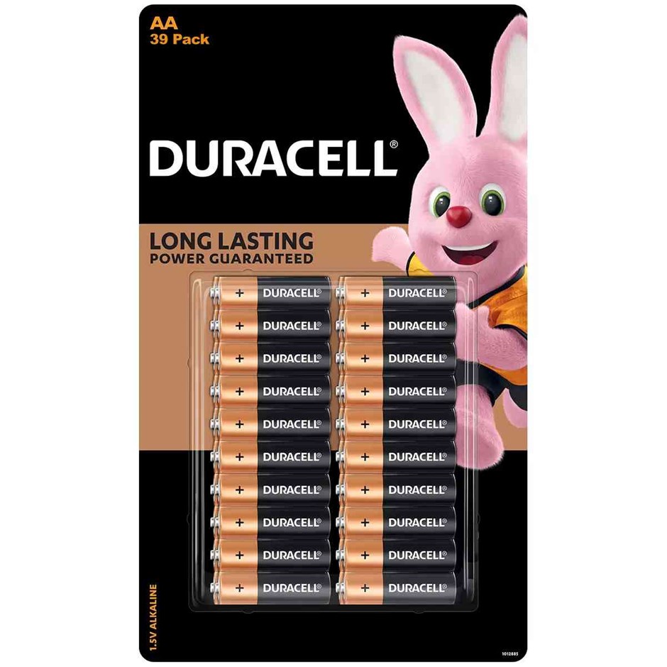 DURACELL Alkaline AA Batteries 40 Pack. NB: Damaged packaging Buyers Note