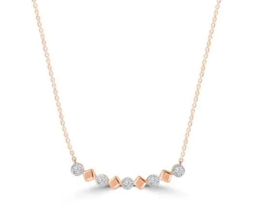 9K ROSE GOLD 0.15CT HI I1 DIAMOND NECKLACE 40+5cm