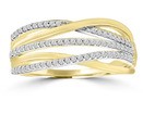 9K Yellow GOLD 0.18CT HI I1 DIAMOND RING