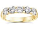 9K YELLOW GOLD 1.25ct F VS LAB DIAMOND RND ANNIVERSARY BAND
