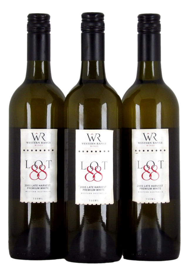 Western Ranges Lot 88 Late Harvest Premium White 2005 (3x 750ml), WA