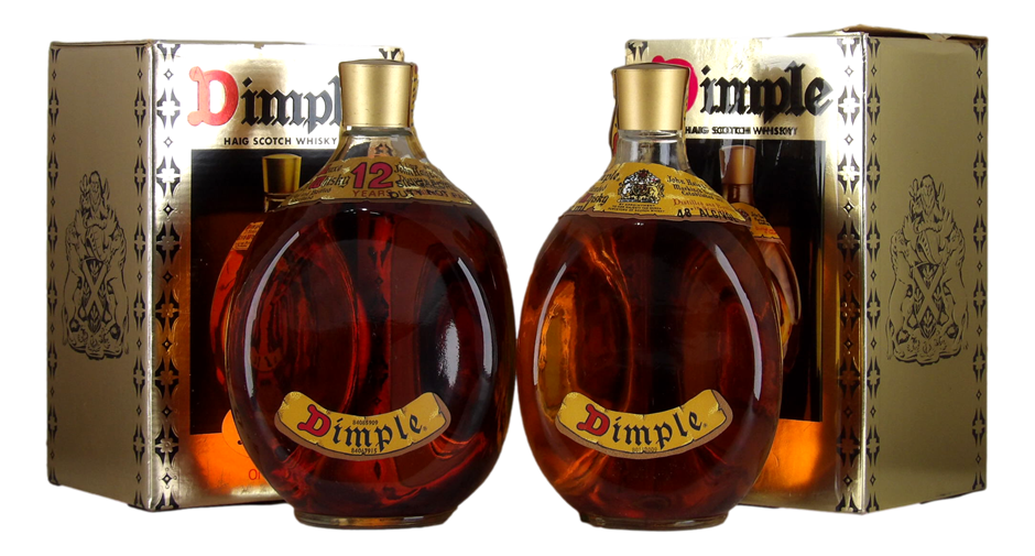 Mixed Old Label Haig Dimple Blended Scotch Whisky (1x 750ml + 1x 1L)