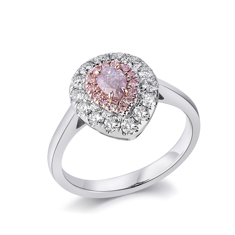 0.87tcw Fancy Pink Diamond Gold Ring