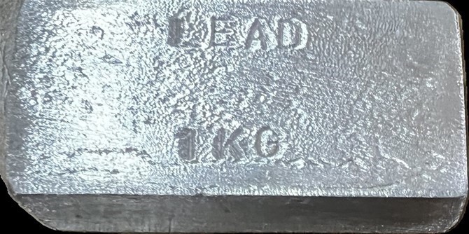 One Kilo Lead Bar very hard to find & source