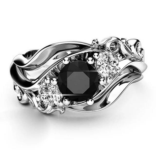 Designer Simulated Diamond Swirl Ring in Silver - US Size 7