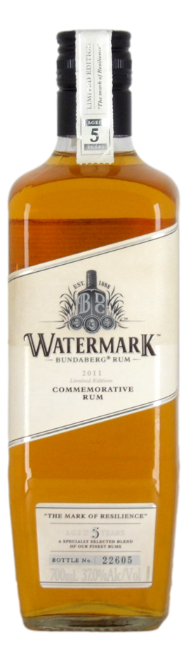Bundaberg Watermark Commemorative 5 Year Old Rum 2011 (1x 700mL) QLD