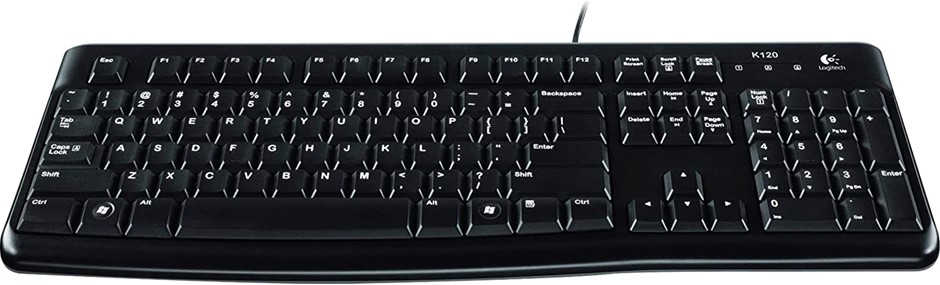 4 x Logitech 920-002478 Keyboard K120, Black.  Buyers Note - Discount Freig