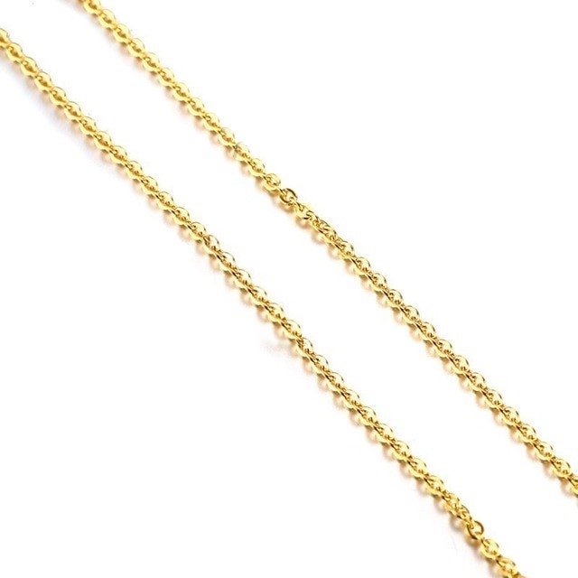 Classic Fine Cable Chain Necklace - 50cm (Yellow)