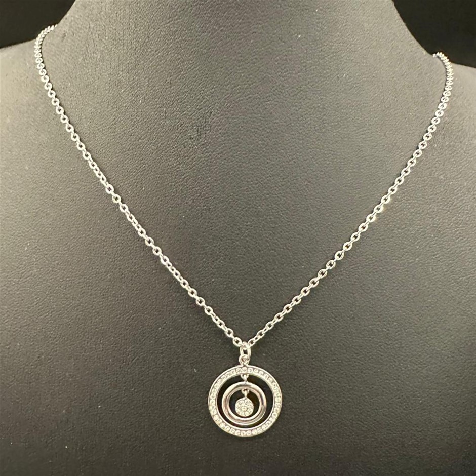 Last Piece - Crystal Eterntiy Necklace in Silver