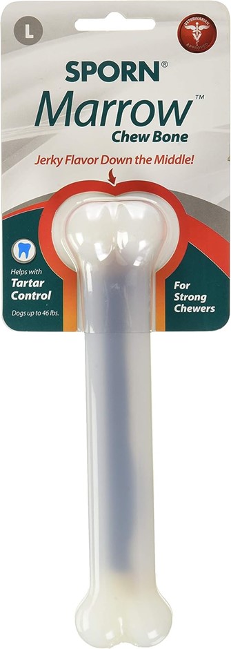 8 x SPORN Yuppie Puppy Marrow Bone Chew Toy, Large, White, 35810.