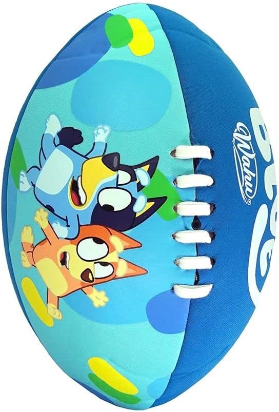 WAHU Bluey Footy Ball. NB: Minor tear at the front.