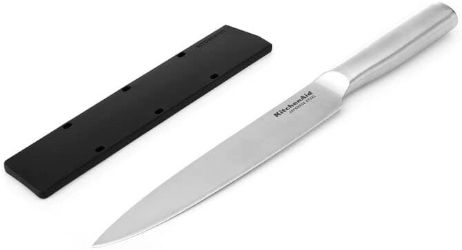 KITCHENAID Forged Stainless Steel Slicer Knife with Custom-Fit Blade Cover,