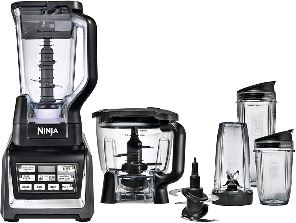 NUTRI NINJA Nutrient Extractor Processor, Black & Chrome, BL682ANZMN. NB: H