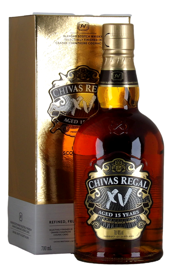 Chivas Regal 15 Years XV Blended Scotch Whisky (1x 700mL), Scotland.