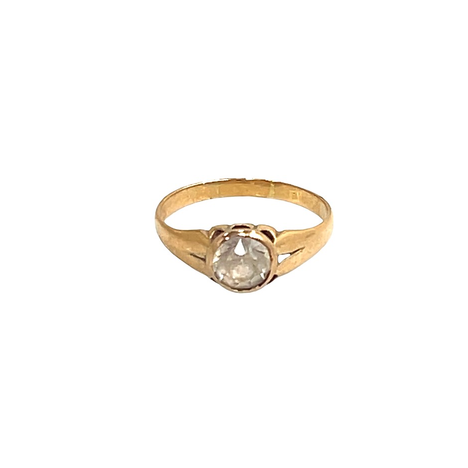 15ct Rose Gold Synthetic Sapphire Ring