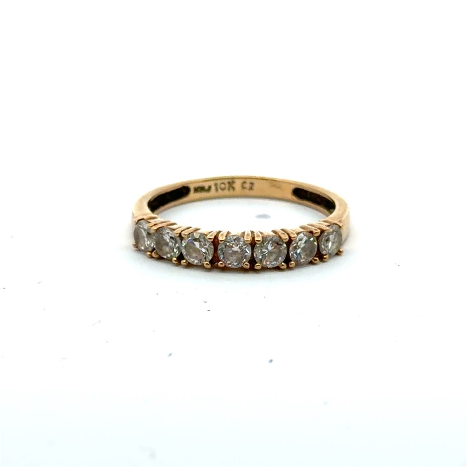 10ct Yellow Gold Cubic Zirconia Ring