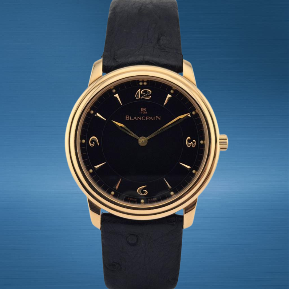 Blancpain 2021-3630-55 Limited Edition Classic 18k Rose Gold 36mm ~1999 WxO
