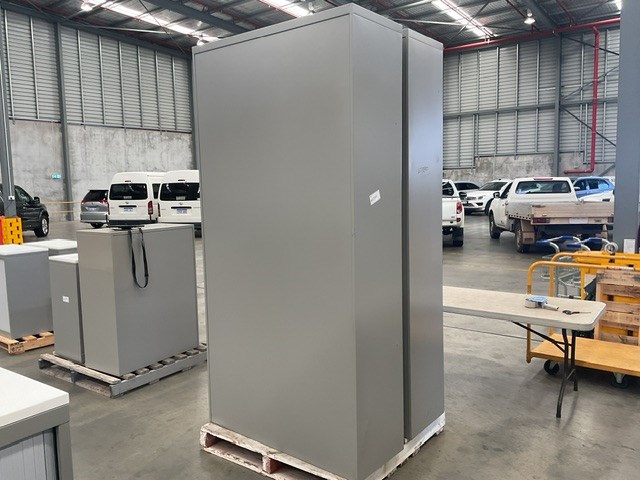 <p>2 x Metal Shelving Units</p>