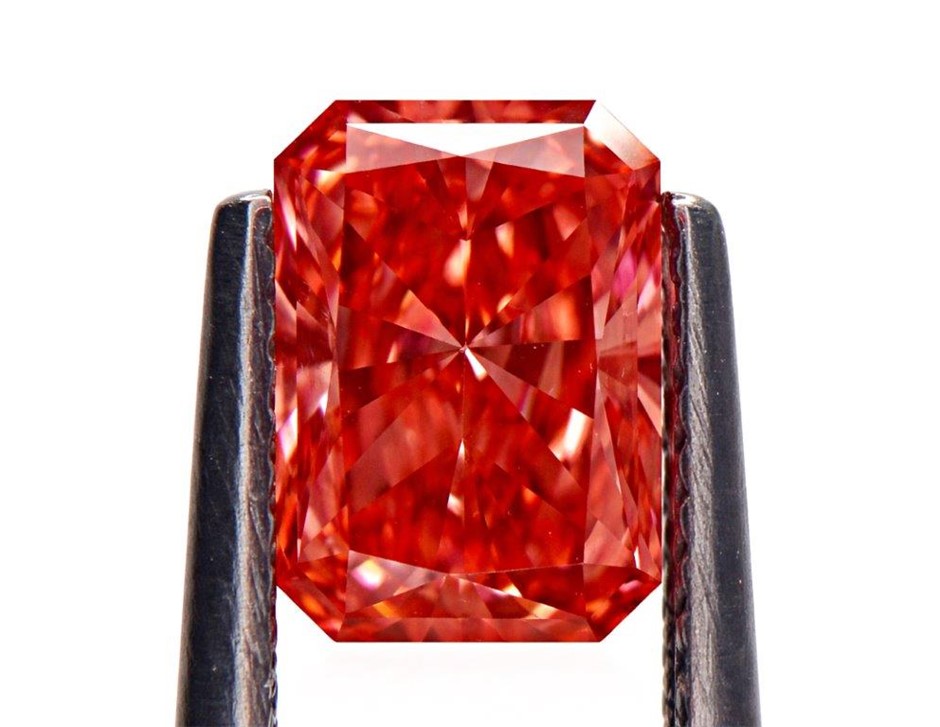 2.03 Carats Fancy Vivid Orangy Pink Lab Grown Diamond