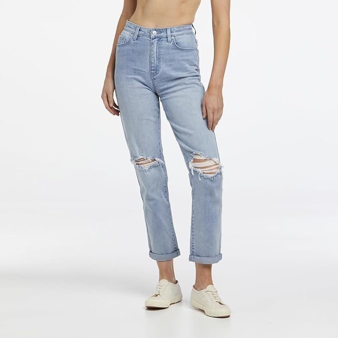 RIDERS By LEE Women's Hi Mom Jean, Size 9R, Sunfade Destroy (QG5), 551930.