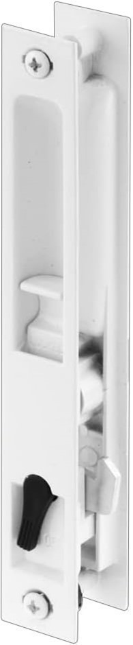 PRIME-LINE C 1226 Sliding Door Flush Latch, 6-5/8 in., Diecast, White.