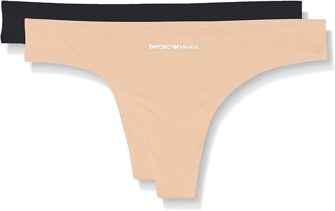 EMPORIO ARMANI Bi-pack Thong Basic Bonding Microfiber Women's Underwear, Sm