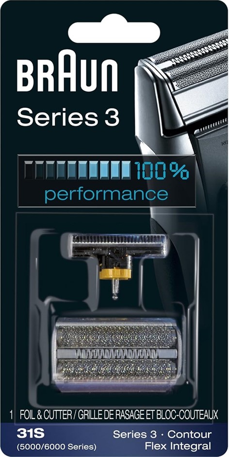 BRAUN Series 3 31S Foil and Cutter Replacement Head, Compatible with Previo