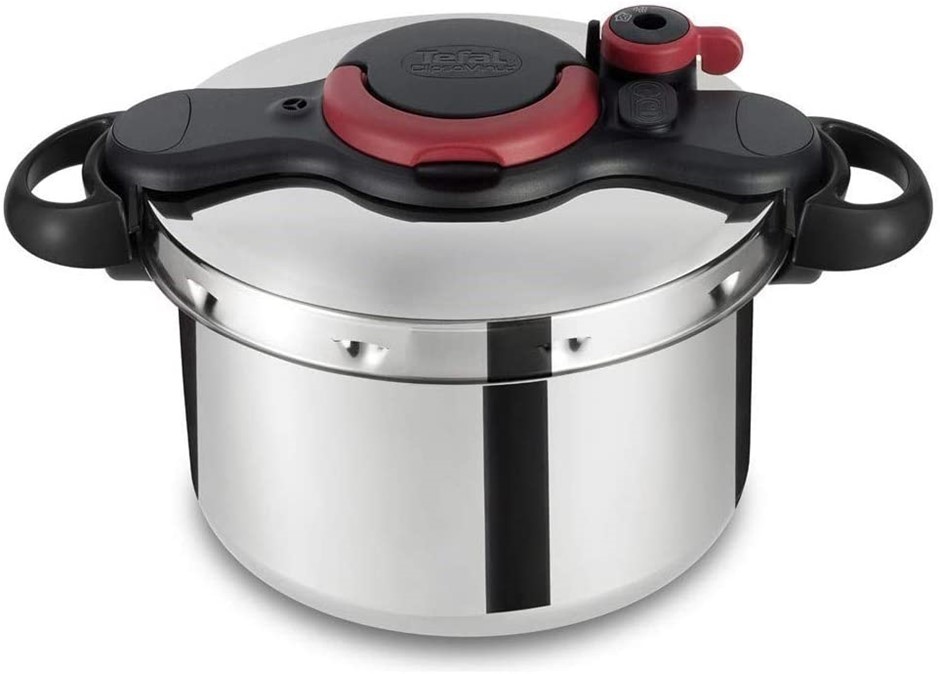 TEFAL Clipsominut Easy Pressure Cooker, Red/Black. 7.5L. NB: Used.